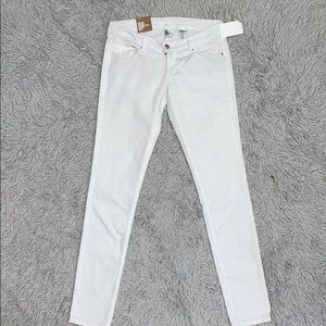 H&M White Skinny Low Waist Denim Jeans 30/32 4 New